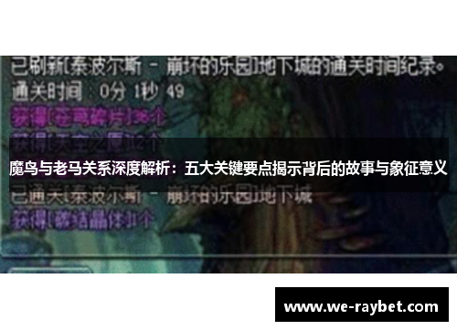 魔鸟与老马关系深度解析：五大关键要点揭示背后的故事与象征意义